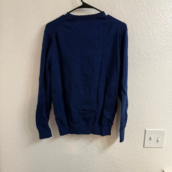 VINEYARD VINES MEN'S COTTON CASHMERE V NECK NAVY SWEATER SIZE M - Picture 2 of 4